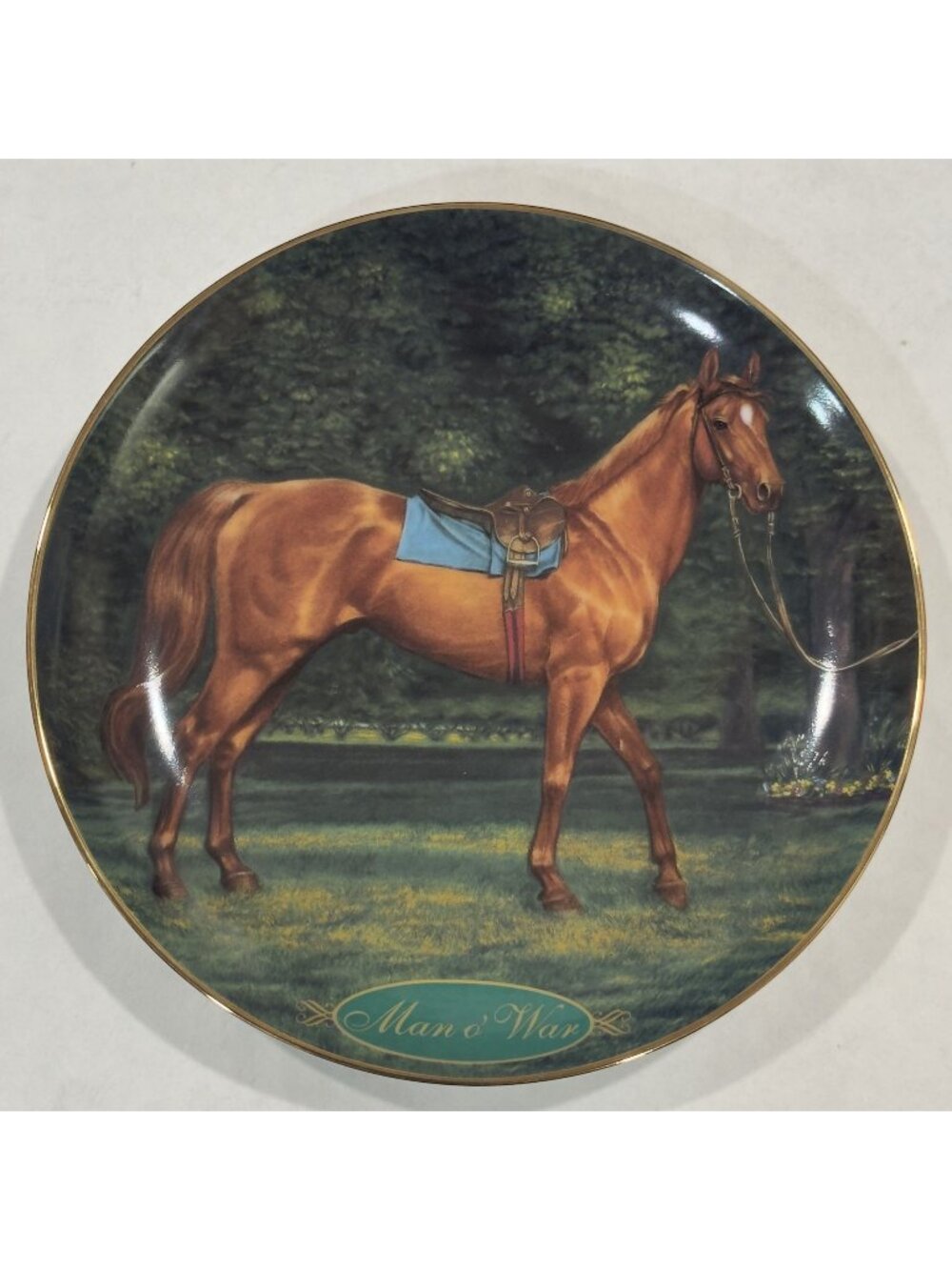 Vtg Man O War Champion Thoroughbreds Limited Edition Collector Plate 1996 8-inch